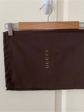 Authentic Gucci Small Size Dust Storage Bag in Dark Brown 9'' x 12.75'' G02